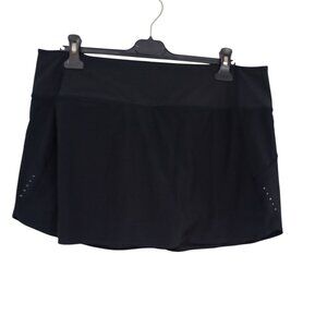 Athleta Run With It Skort XL Black Womens Activewear